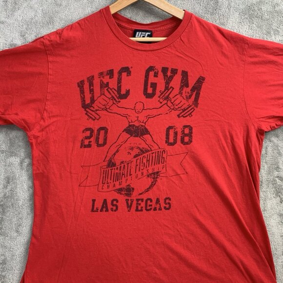 UFC Gym Shirt Mens XL Red Ultimate Fighting Championship Las Vegas 2008 MMA Tee - Picture 4 of 7